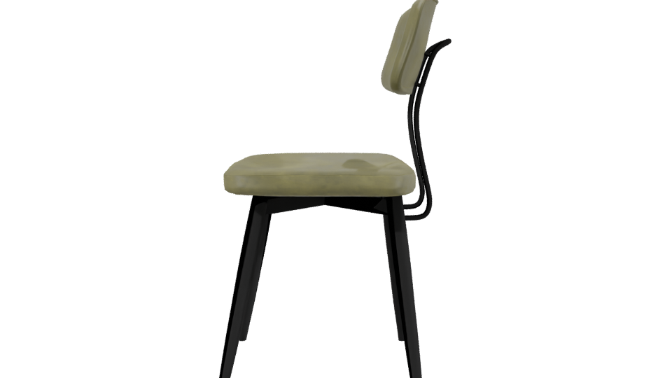 Stylish Minimalist Dining Chair 3D Model - Professional 3D Model Render 2