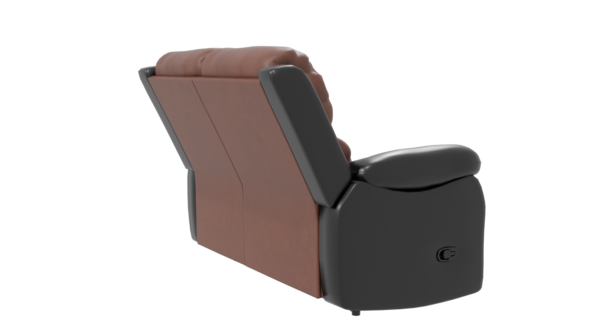 Contemporary Brown Reclining Sofa 3D Model - Professional 3D Model Render 7