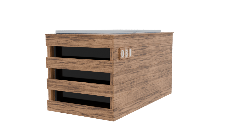 Stylish Wooden Storage Box 3D Model - Professional 3D Model Render 9