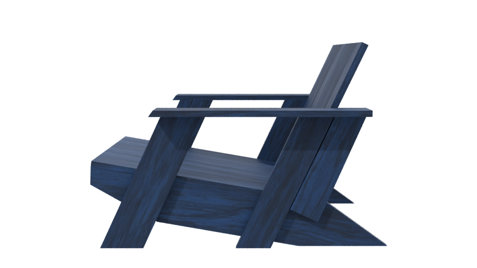 Stylish Outdoor Lounge Chair 3D - Professional 3D Model Render 2
