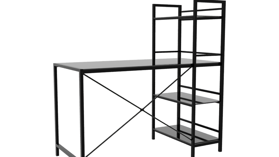 Black Bilbao Desk 3D Model - Professional 3D Model Render 4