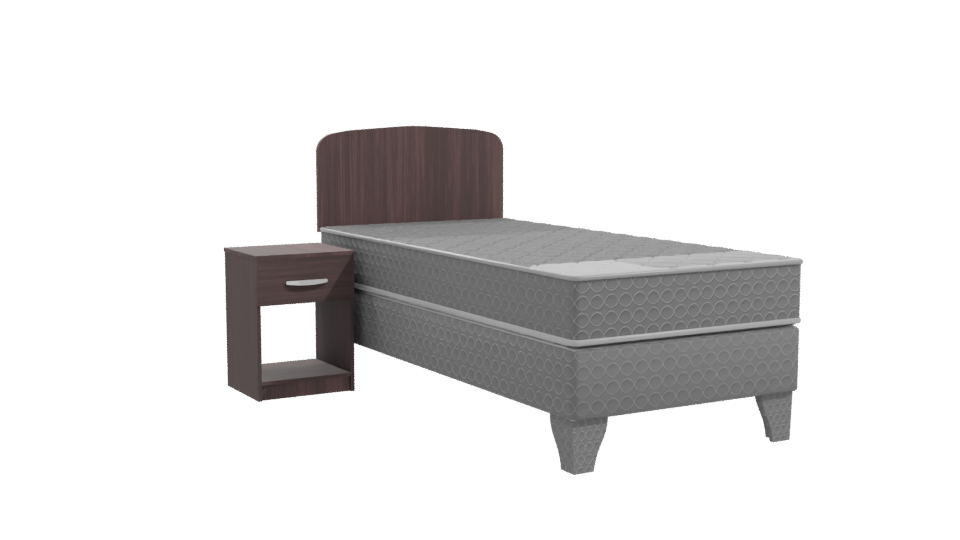 Stylish Single Bed Model 3D - Professional 3D Model Render 10