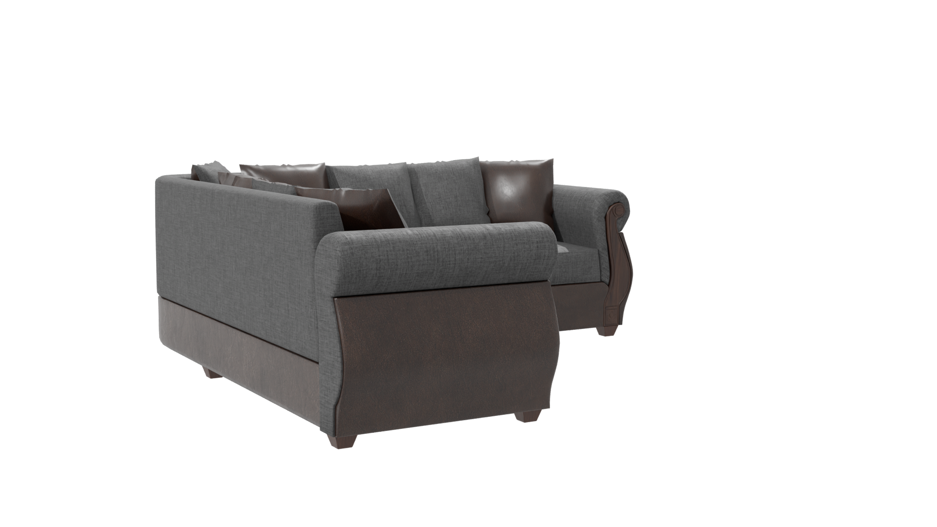 Elegant Modern Sectional Sofa 3D Model - Professional 3D Model Render 7