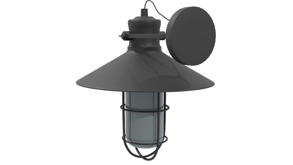 Industrial Hanging Lantern 3D Model - Professional 3D Model Render 4