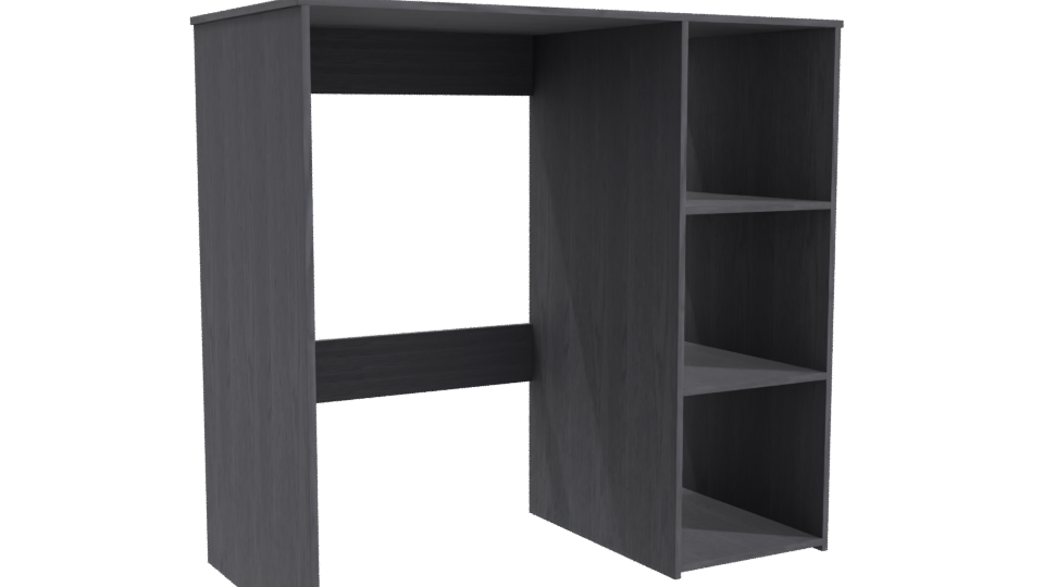 Contemporary Wooden Office Desk Model - Professional 3D Model Render 10