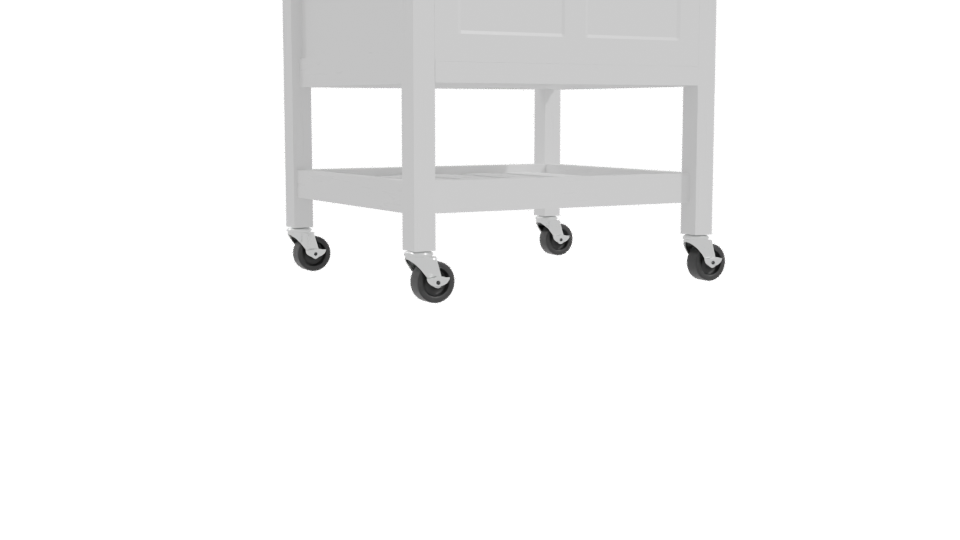 Minimalist Kitchen Cart with Storage - Professional 3D Model Render 10