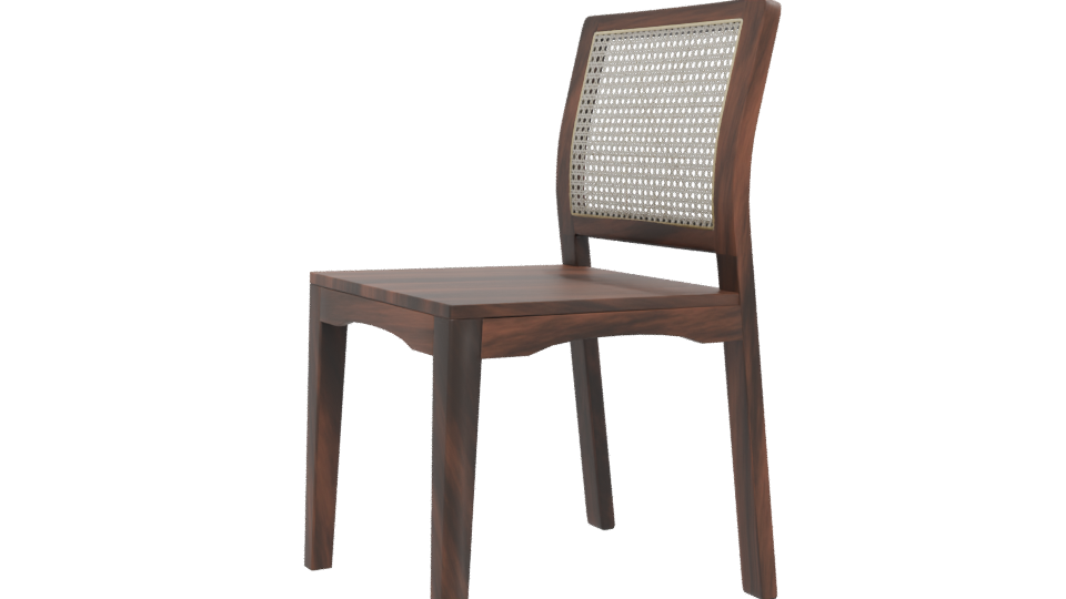 Stylish Wooden Dining Chair Model - Professional 3D Model Render 13