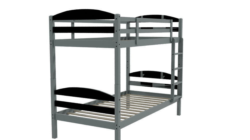 Stylish Bunk Bed 3D Model - Professional 3D Model Render 9