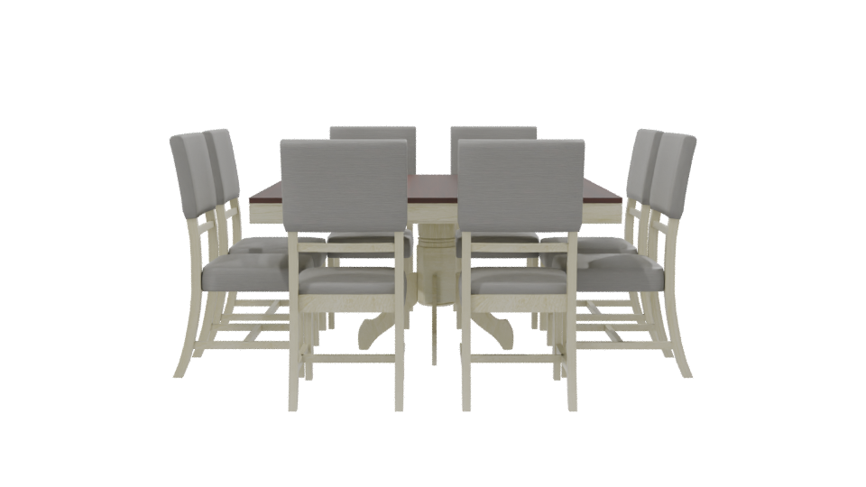Elegant Modern Dining Table Set with Chairs 3D Model - Professional 3D Model Render 8