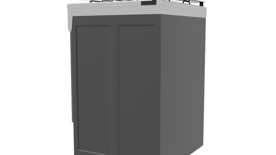 Stylish Kitchen Gas Oven Model - Professional 3D Model Render 3