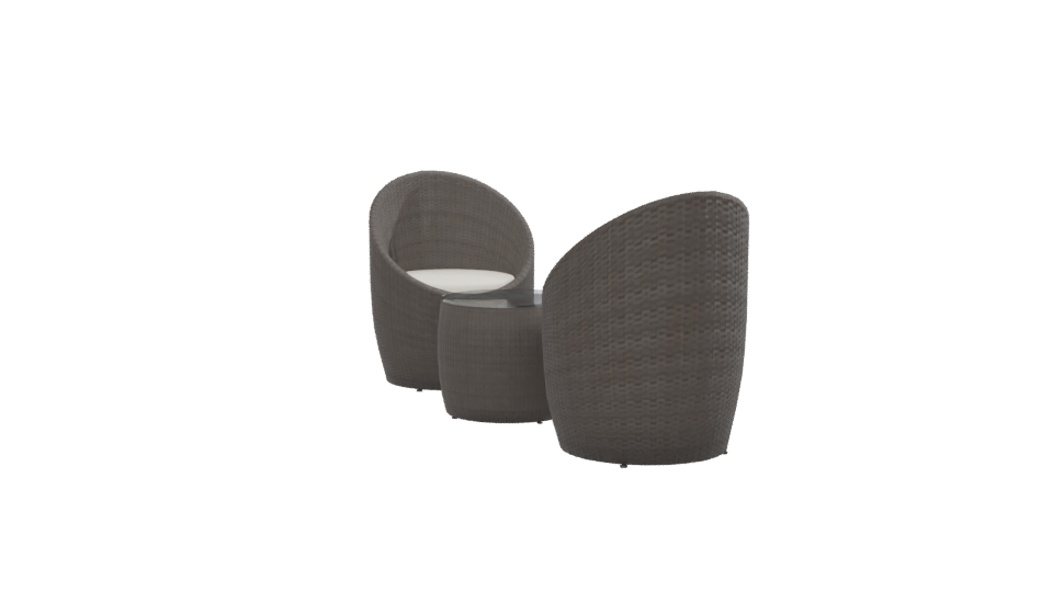Contemporary Outdoor Seating Set 3D Model - Professional 3D Model Render 13