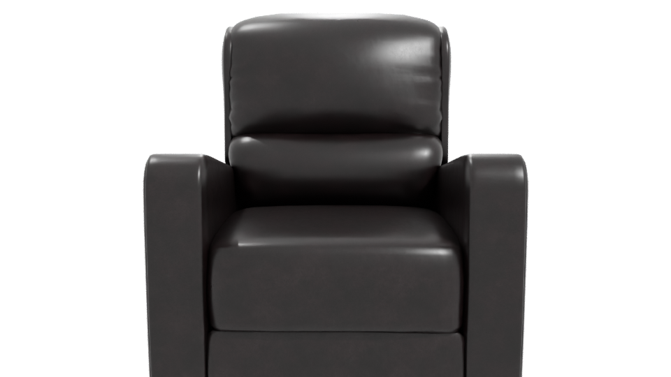 Stylish Black Leather Armchair 3D - Professional 3D Model Render 11