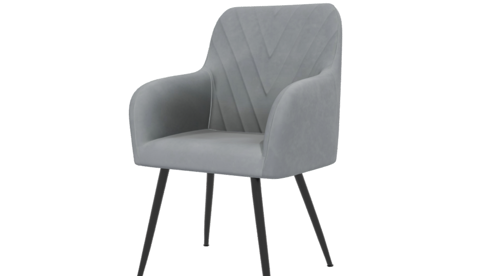 Modern Gray Occasional Chair 3D - Professional 3D Model Render 12