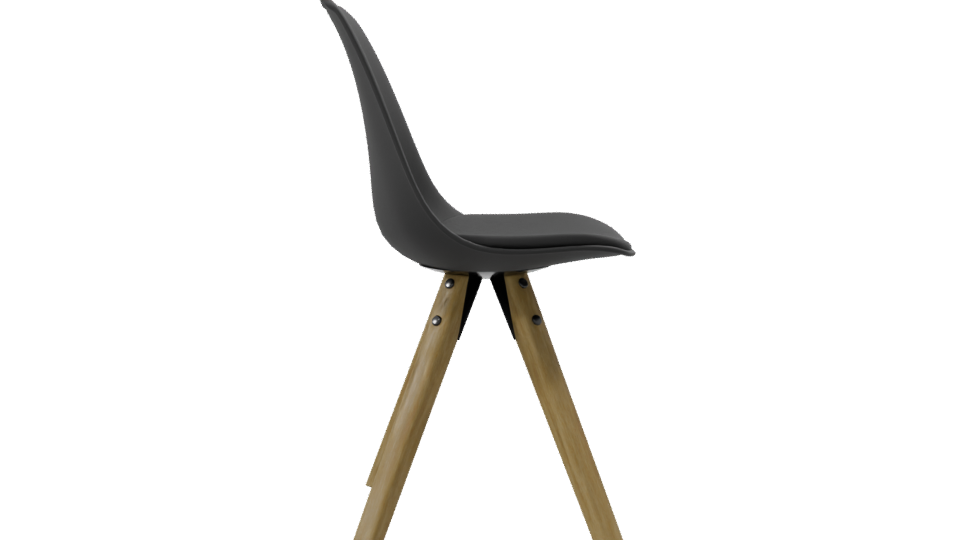 Stylish Modern Black Chair 3D - Professional 3D Model Render 8