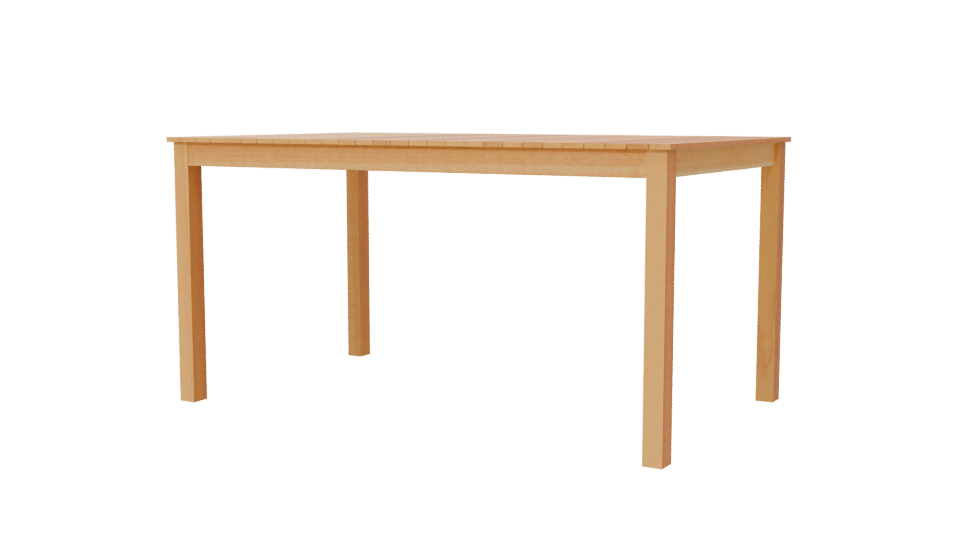 Stylish Wooden Dining Table 3D Model - Professional 3D Model Render 6