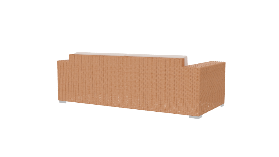 Stylish Outdoor Rattan Sofa 3D Model - Professional 3D Model Render 6