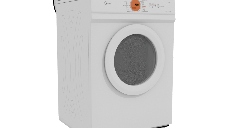 Modern Household Dryer 3D Model - Professional 3D Model Render 10