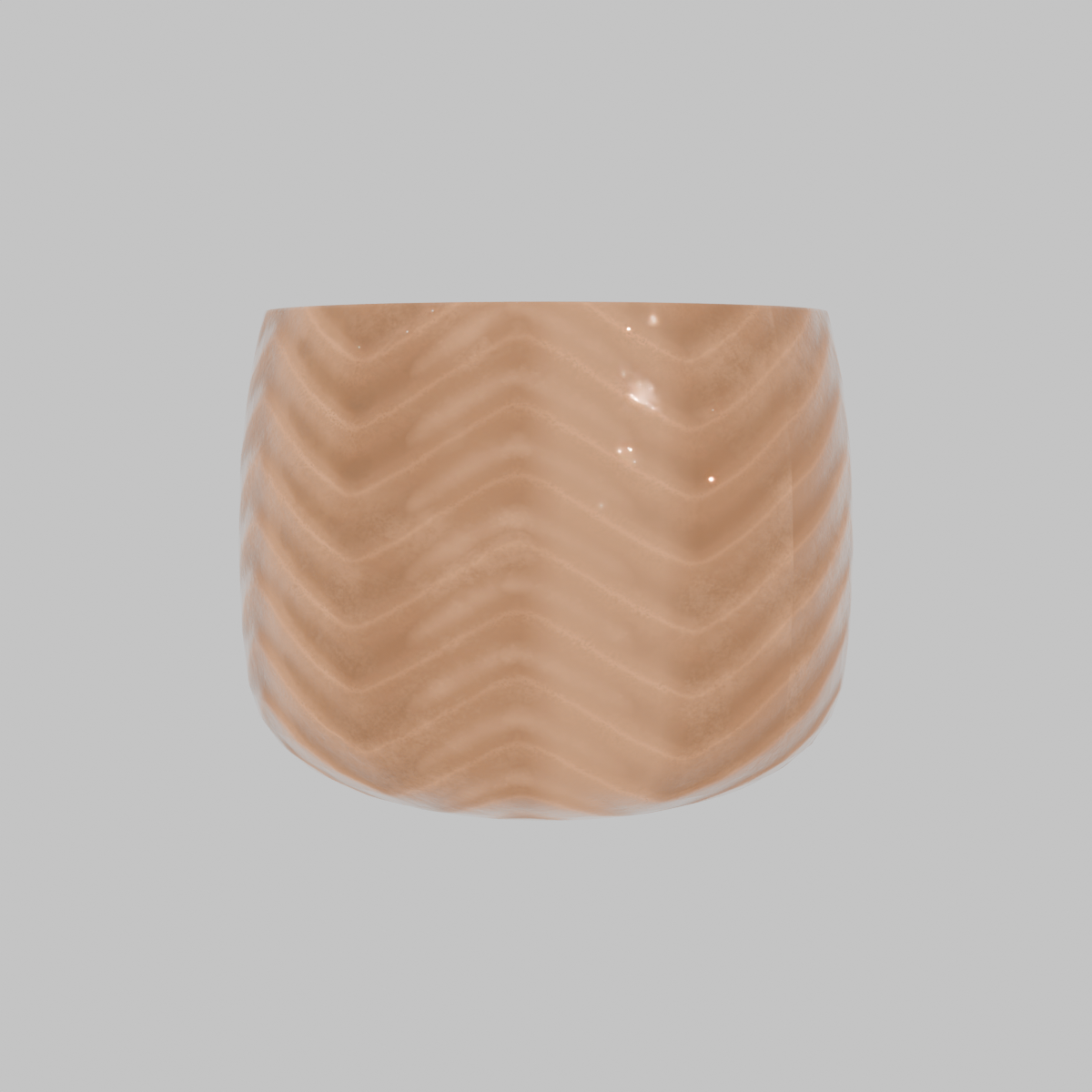 Macetero de cerámica Ema 30x23 cm dorado.