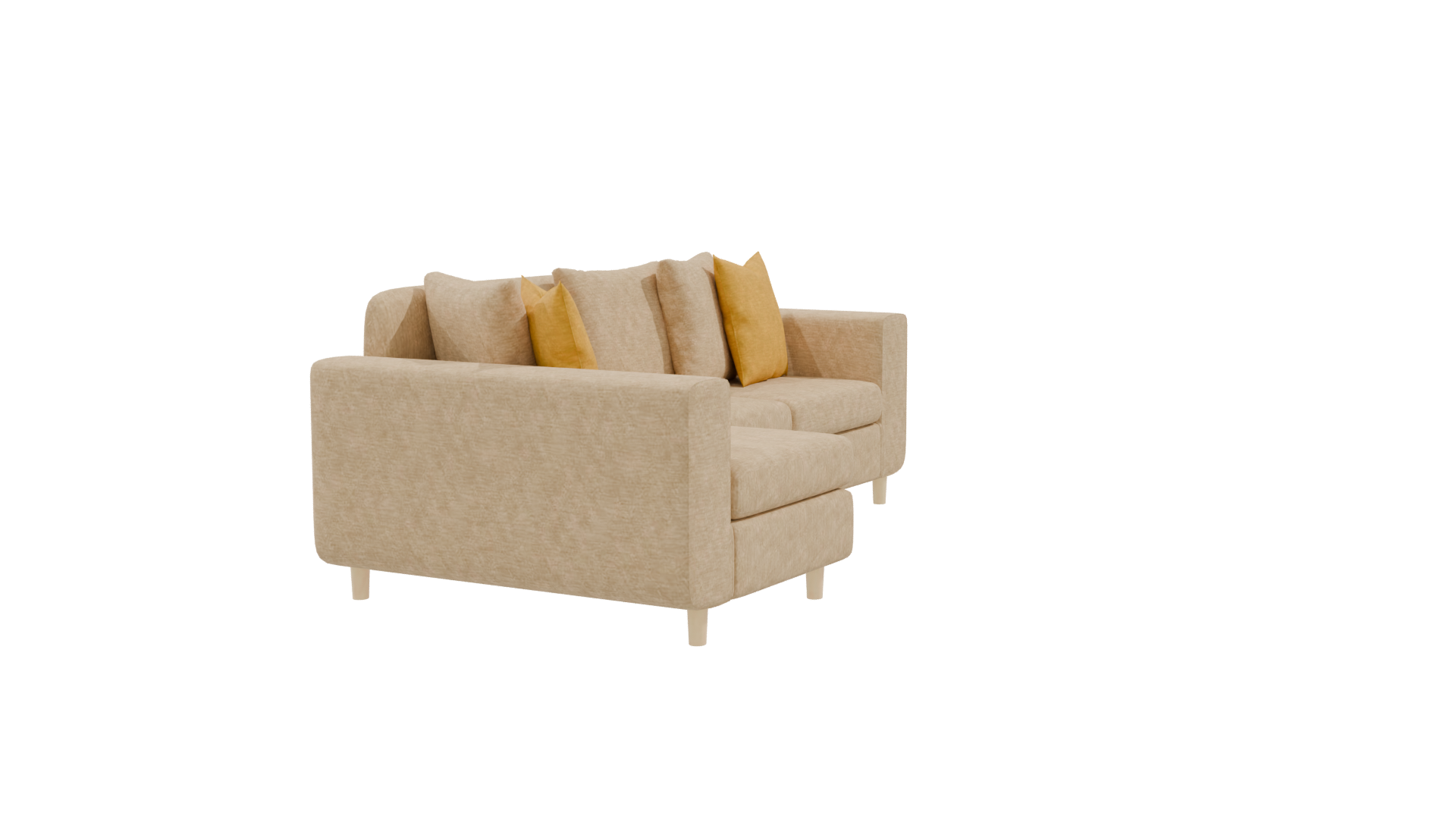 Modern L-Shaped Sofa 3D - Professional 3D Model Render 9