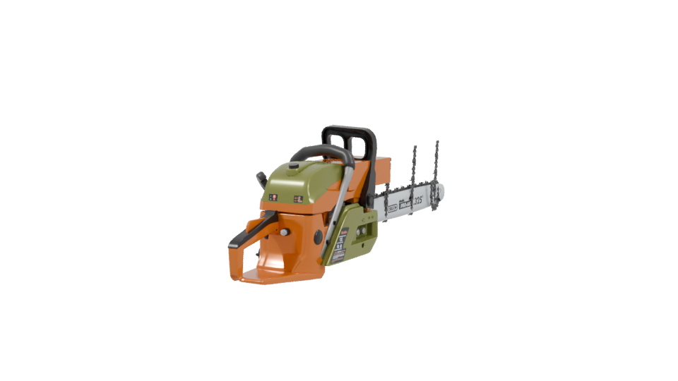 Realistic Chain Saw 3D Model - Professional 3D Model Render 3