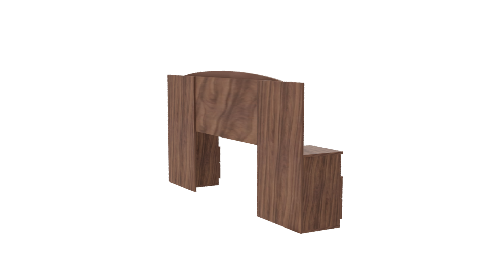 Contemporary Wooden Desk Model - Professional 3D Model Render 7