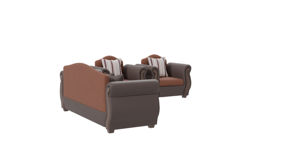 Elegant Sofa Set 3D Model - Professional 3D Model Render 7