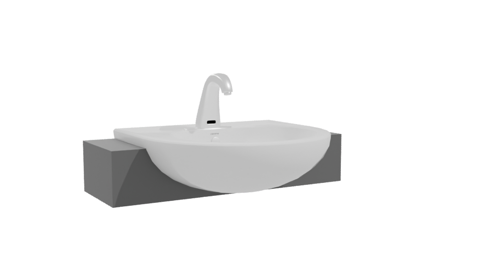 Modern Ceramic Bathroom Sink 3D - Professional 3D Model Render 10