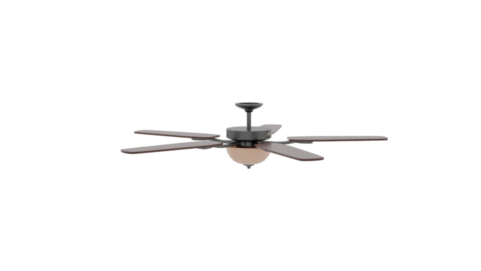 Elegant Ceiling Fan 3D Model - Professional 3D Model Render 9