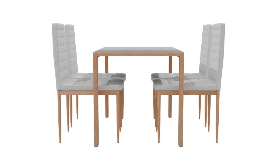 Modern Dining Table Set 3D - Professional 3D Model Render 8