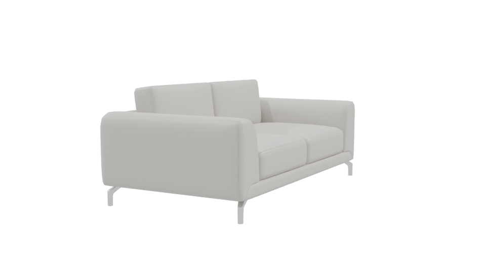 Contemporary White Sofa Model - Professional 3D Model Render 9
