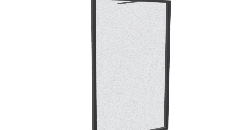 Sleek Modern Glass Display Panel 3D Model - Professional 3D Model Render 10