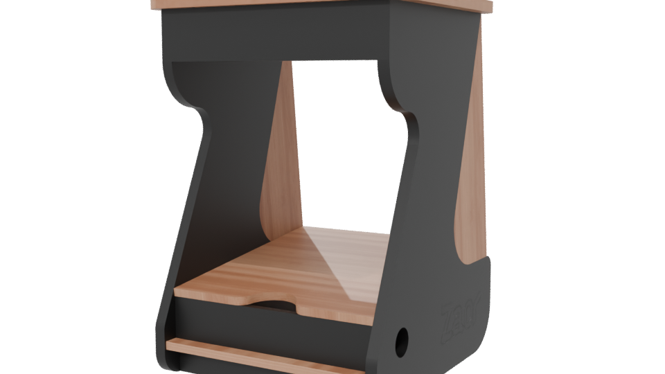 Modern Minimalist Display Shelf 3D - Professional 3D Model Render 6