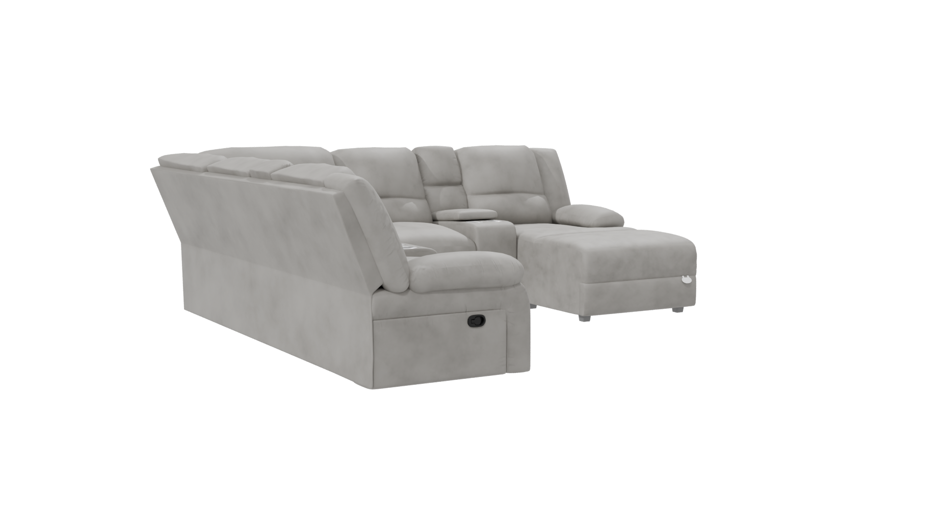 Contemporary L-Shaped Sofa Model - Professional 3D Model Render 7