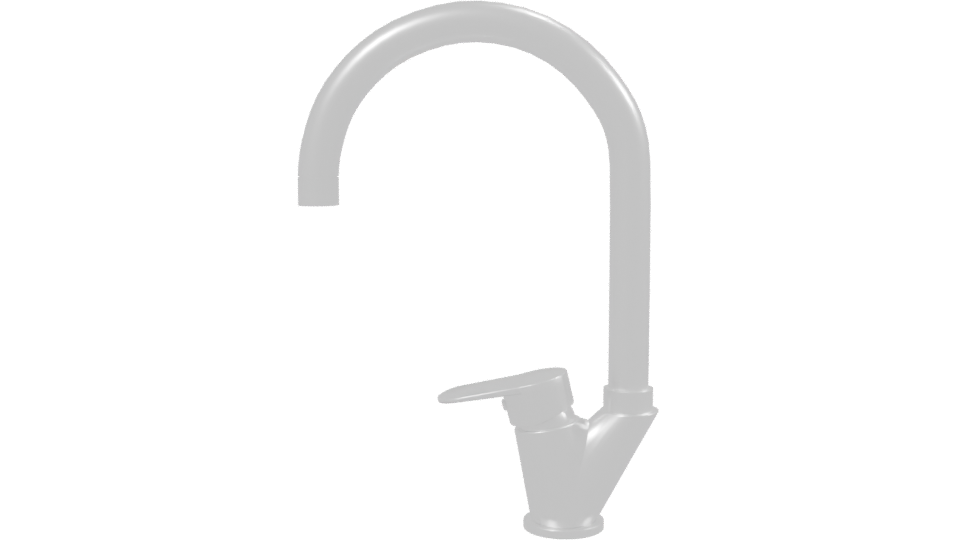 Sleek Modern Faucet 3D Model - Professional 3D Model Render 2