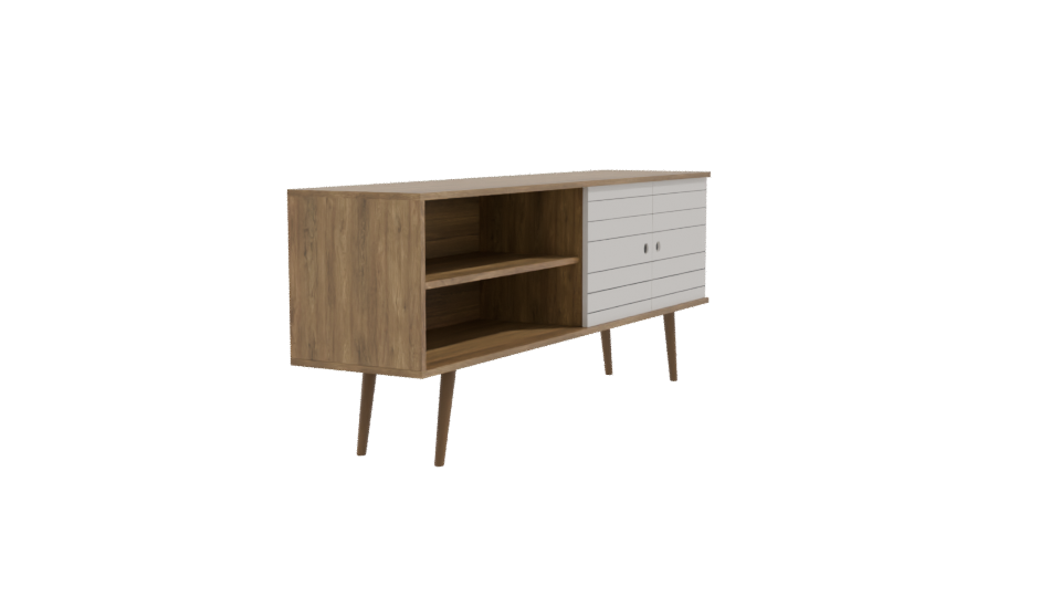 Stylish Wooden TV Stand 3D - Professional 3D Model Render 9