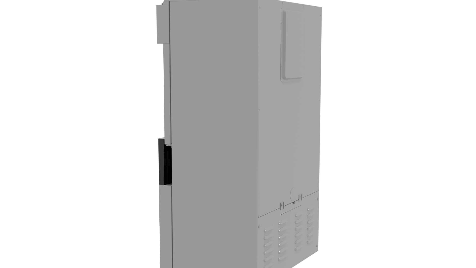 Stylish Black Refrigerator Model - Professional 3D Model Render 3