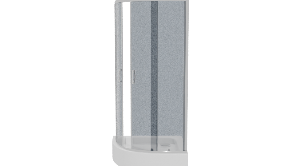 Elegant Corner Shower Unit 3D - Professional 3D Model Render 5