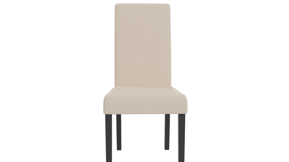 Minimalist Fabric Dining Chair Model - Professional 3D Model Render 11