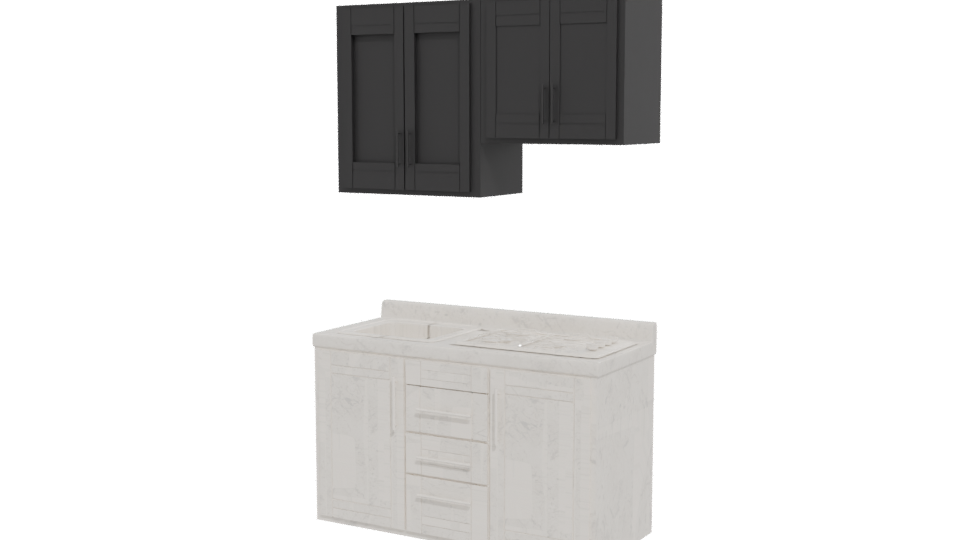 Stylish Modern Kitchen Set 3D - Professional 3D Model Render 12