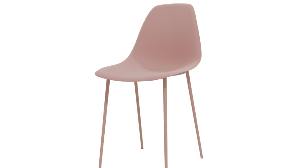 Stylish Minimalist Dining Chair 3D - Professional 3D Model Render 12