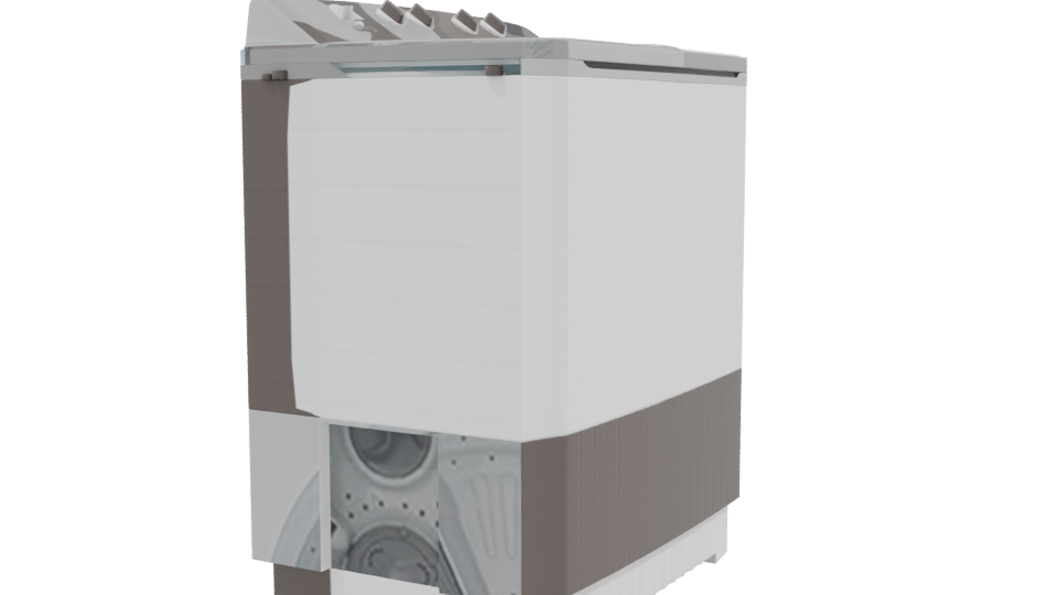 LG Twin Tub Washing Machine 3D - Professional 3D Model Render 9
