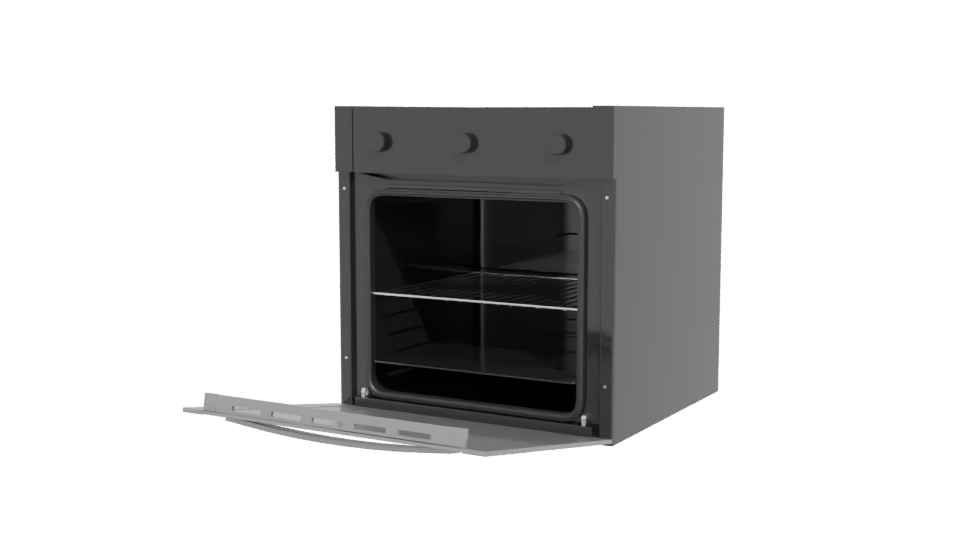 Realistic Kitchen Oven 3D Model - Professional 3D Model Render 12
