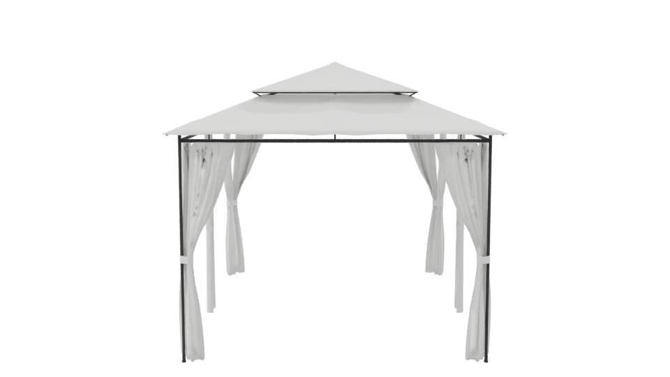 Toldo Perola with Curtains 3D - Professional 3D Model Render 8