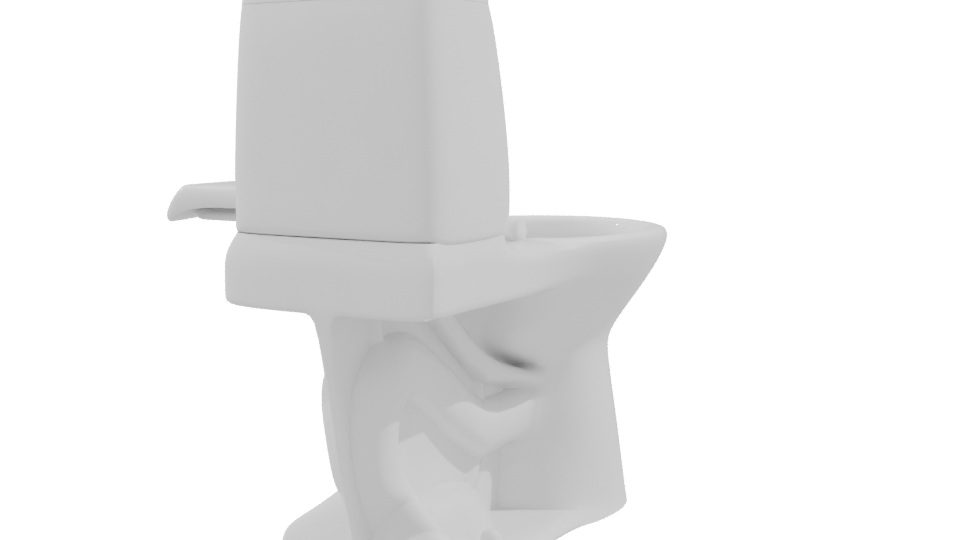 Contemporary Ceramic Toilet 3D Model - Professional 3D Model Render 9