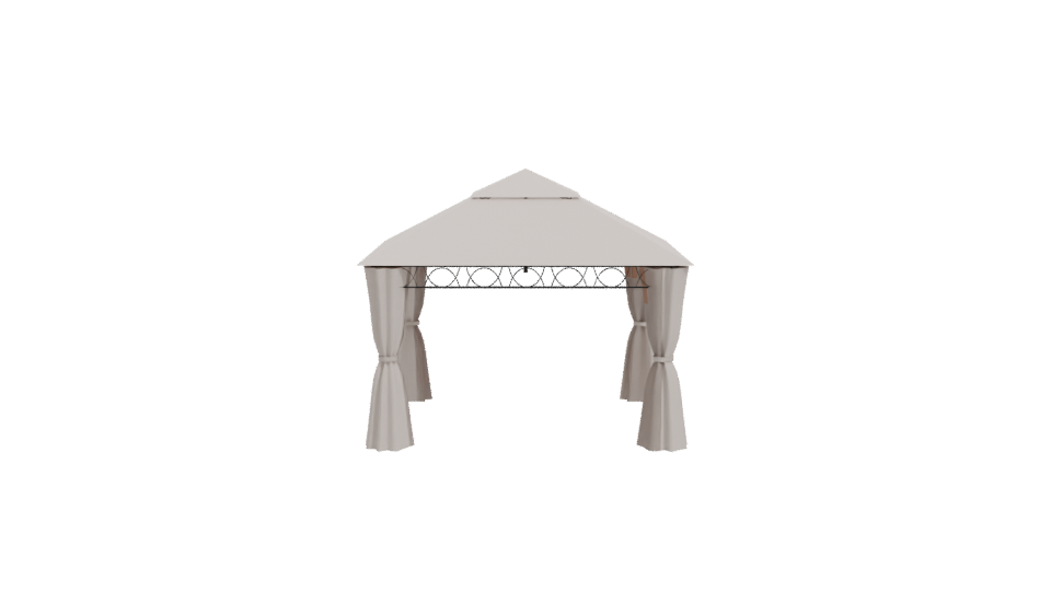 Elegant Outdoor Canopy Gazebo 3D Model - Professional 3D Model Render 11