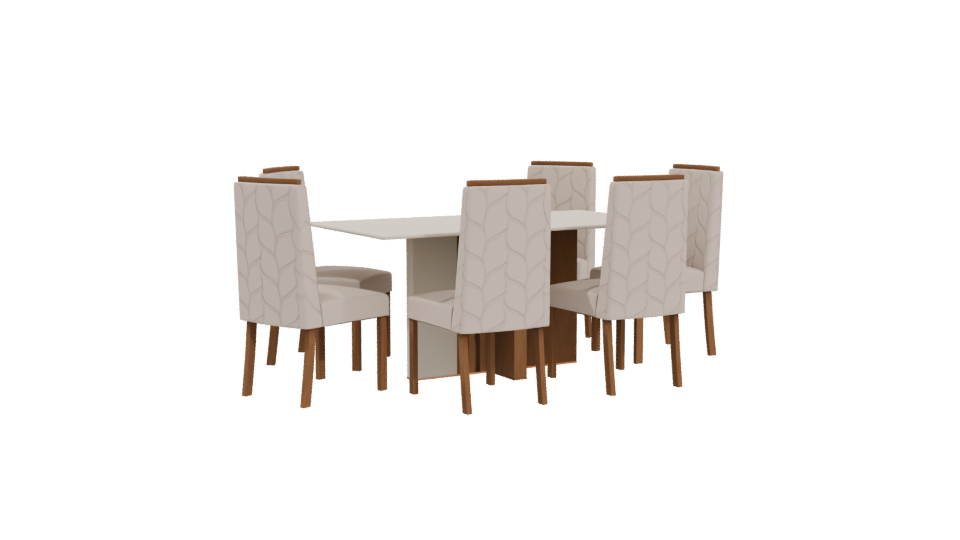 Stylish Dining Table Set 3D - Professional 3D Model Render 4
