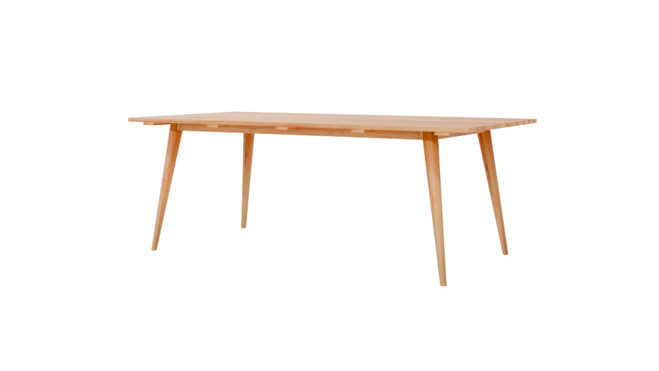 Stylish Wooden Dining Table Model - Professional 3D Model Render 6