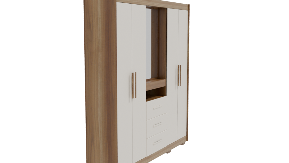 Stylish Modern Wardrobe 3D Model - Professional 3D Model Render 9