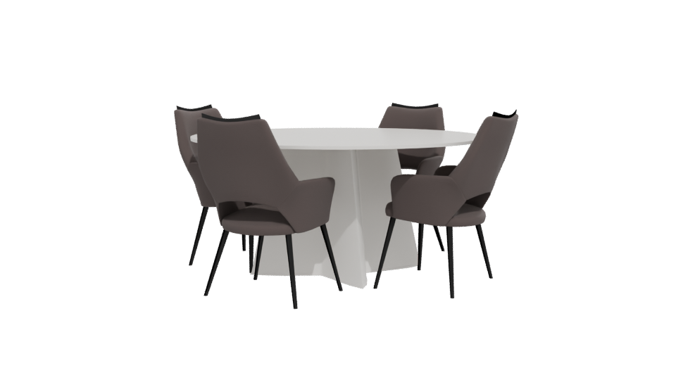 Modern Round Dining Table 3D - Professional 3D Model Render 12