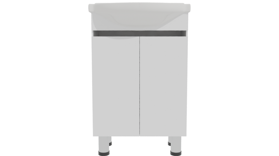 Minimalist White Kitchen Cabinet 3D Model - Professional 3D Model Render 11